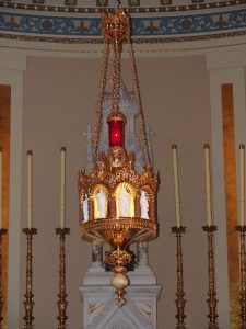 Sanctuary lamp installed